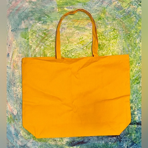 White Owl - Large Canvas Tote Bag - Gold/Yellow - Exclusive Bird Bucks Item! - Picture 4 of 6